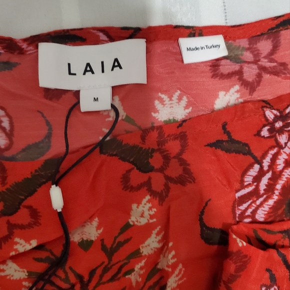 LAIA Roberta Red Floral Maxi Dress Anthropologie - Picture 9 of 11